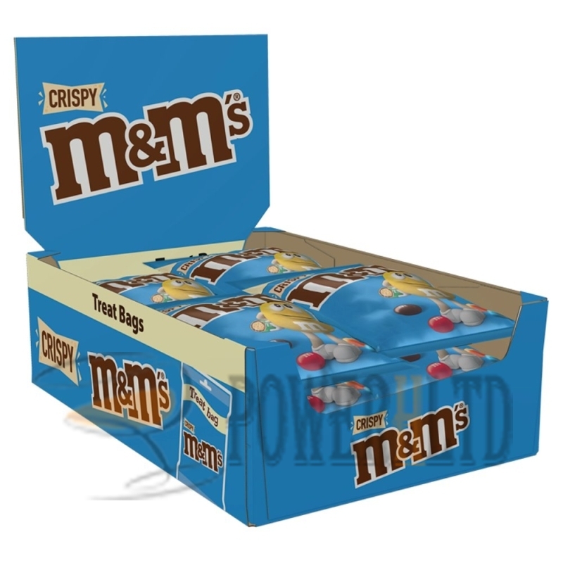 M&M's Crispy Chocolate Treat Bag PMP 77g (Box of 16) —